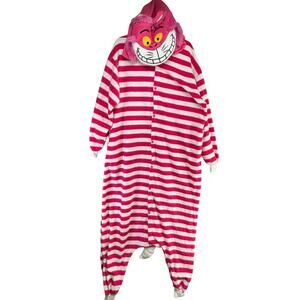 Newcosplay Animal Costume Unisex XL Pink Cheshire Cat Cosplay Halloween Pajamas